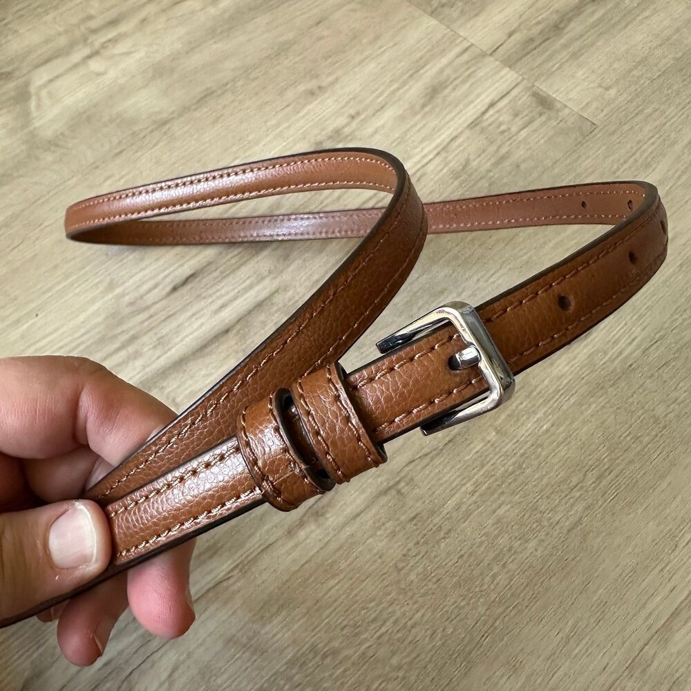Kate Spade Crossbody Purse Strap Medium Brown Leather Silver Hardware